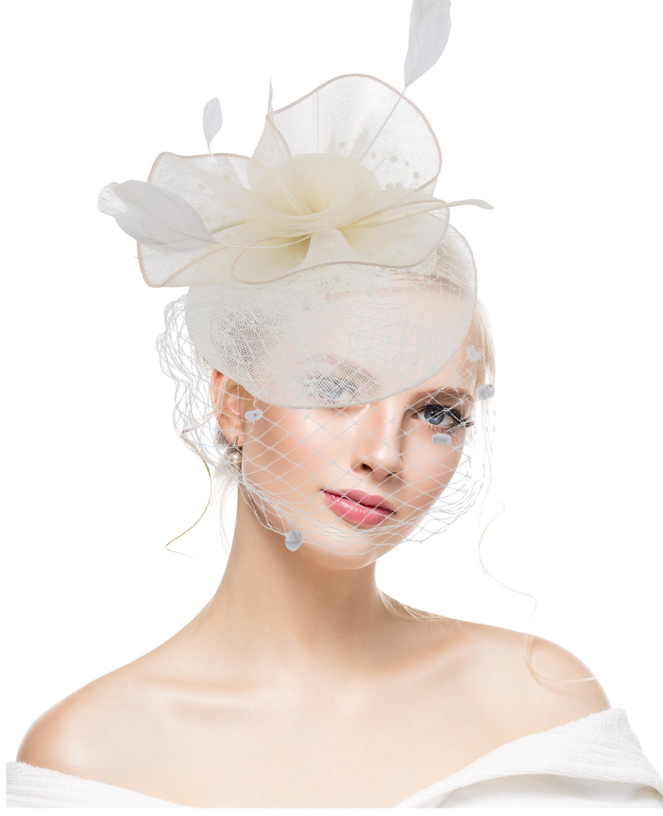 new feather mesh horse racing festival hat bride wedding photography retro ball hat tea party banquet headdressEuropean and American new feather mesh horse racing festival hat bride wedding photography retro ball hat tea party banquet headdress