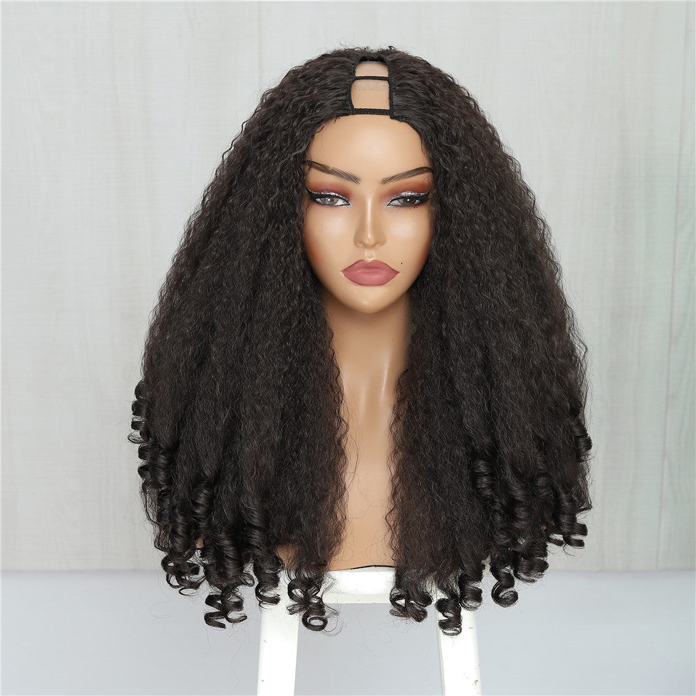 European and American fashion chemical fiber mechanism VPART long curly hair curly hair wig for women