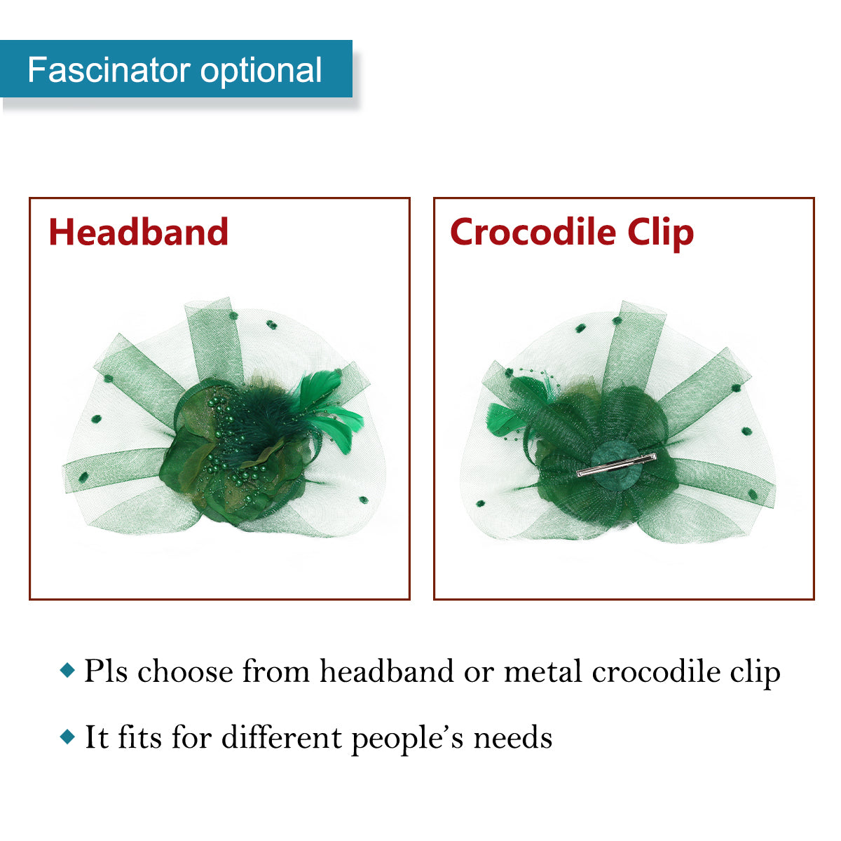 Exaggerated feather mesh headdress bridal party hairpin hat head flower Jockey Club headband hair accessories