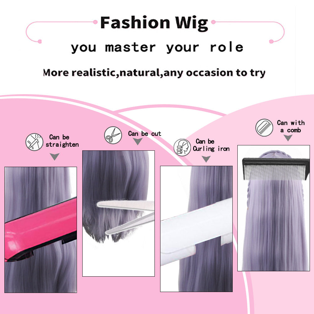 Emilia cosplay wig gem fantasy light recreates anime character