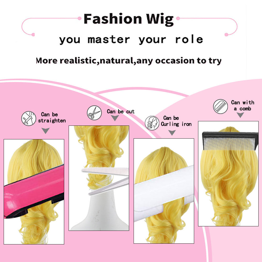 Eri Ayase cosplays anime character with wig