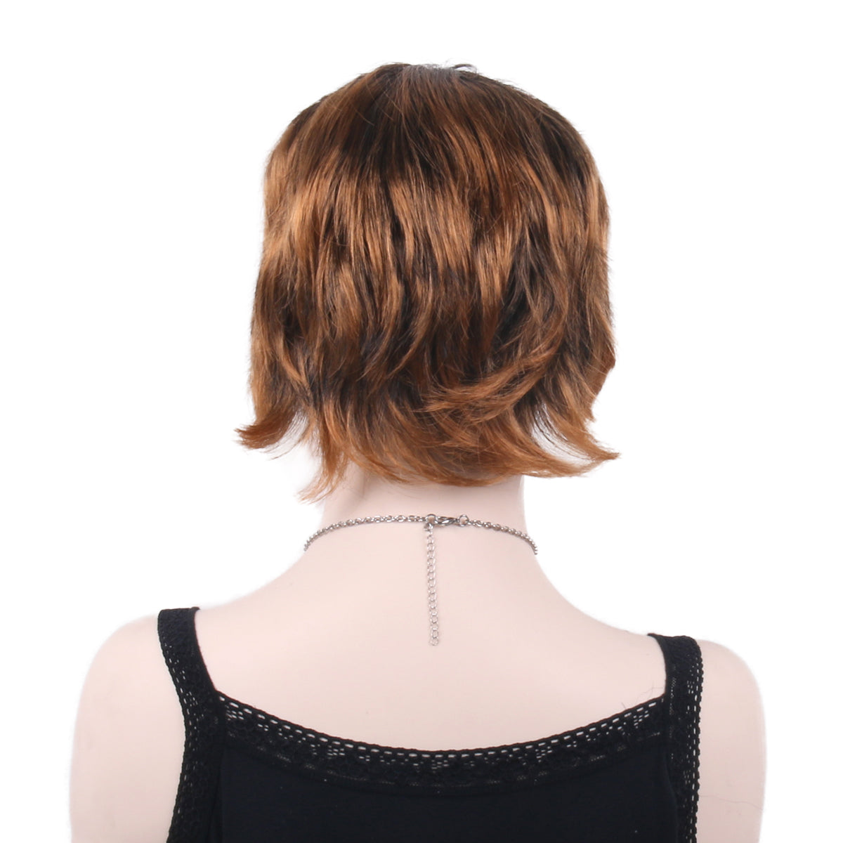 10 Inch Short Chocolate Brown Wilma Flintstone Wig For Halloween Bags Party Favors