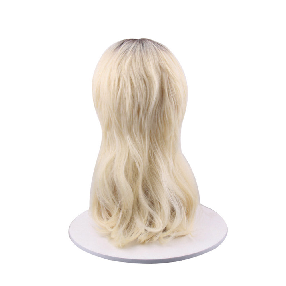 16-inch Light Golden Men's Wig, Fashion Party Holiday Men's Wig Chemical Fiber Wig