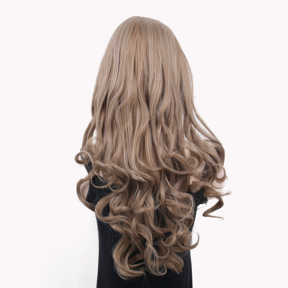 24 Inch Fashion Beautiful Brown Long Loose Wave Synthetic Fiber Wig For Women Daily Wear