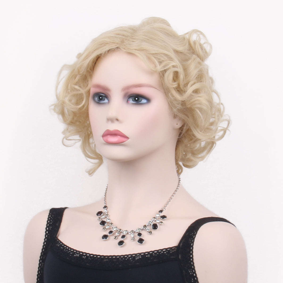 Blond Body Weave Gold Deep Women's Fashion Short Curly Wigs For Woman Use