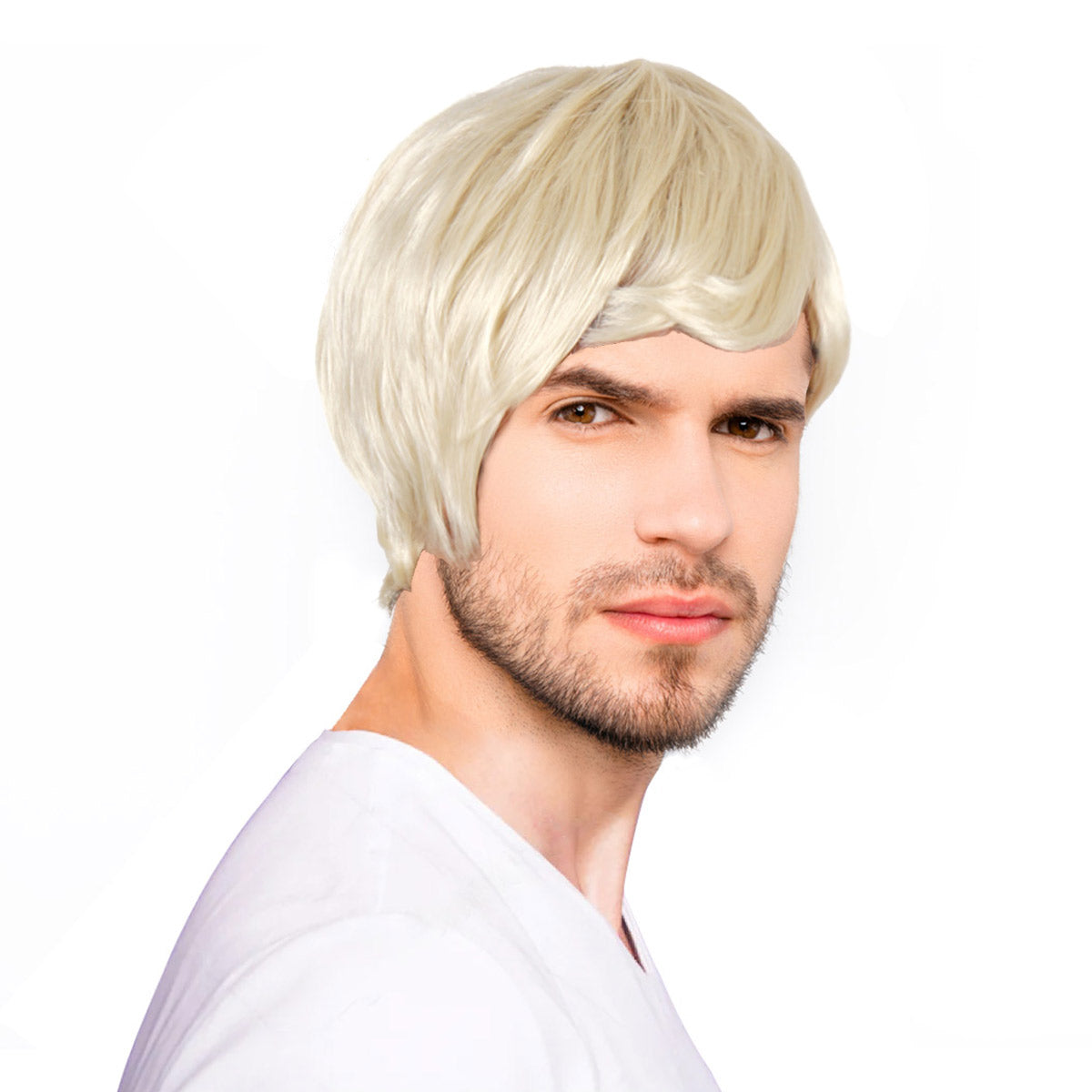 10 Inch Oq Hair Glueless Human Hair Curly Blonde Wig For Daily Party Wig