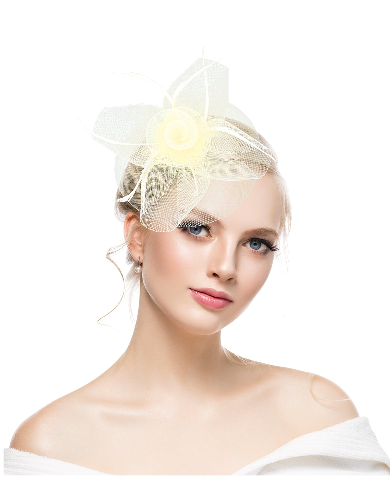 European and American hot-selling flower mesh hair accessories bride stage performance photo veil headdress