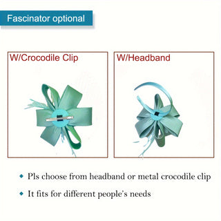 European and American party festival satin temperament solid color ladies headband wedding tea party hat hairpin headdress
