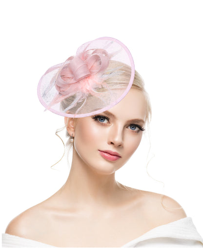 Xiyin Amazon hot selling tea party retro feather mesh head flower Kentucky Derby horse racing festival hair accessories headdress