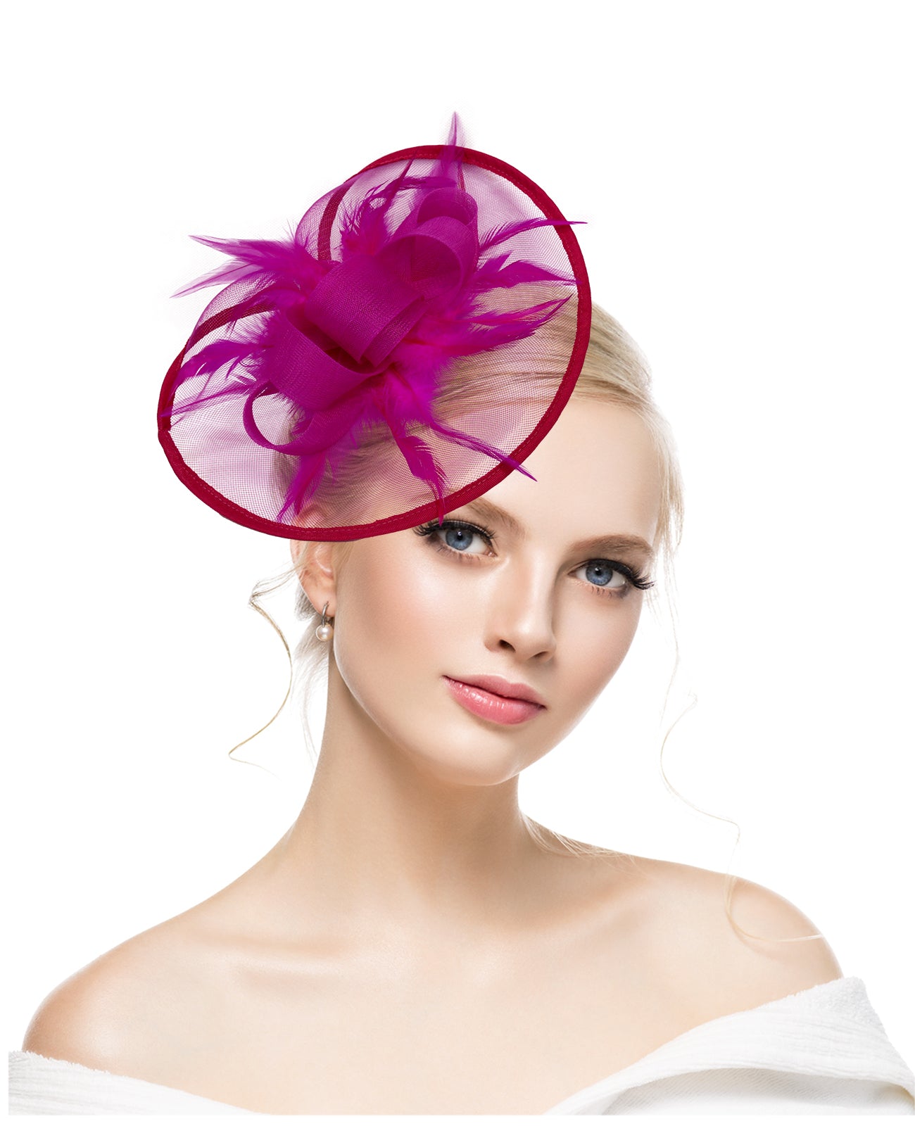 Xiyin Amazon hot selling tea party retro feather mesh head flower Kentucky Derby horse racing festival hair accessories headdress