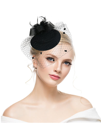 Small hat cheongsam headdress night Shanghai celebrity accessories Republic of China bride hat European and American retro hair accessories