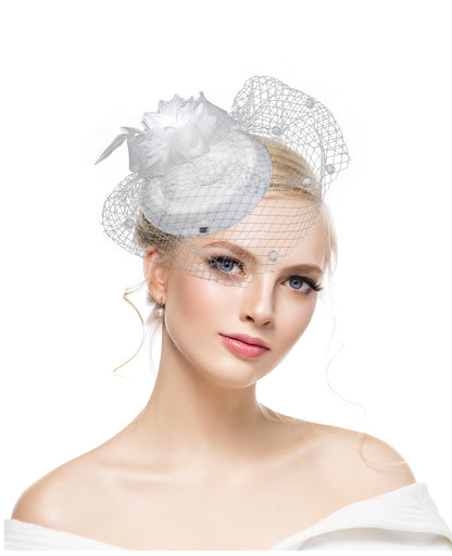 Small hat cheongsam headdress night Shanghai celebrity accessories Republic of China bride hat European and American retro hair accessories
