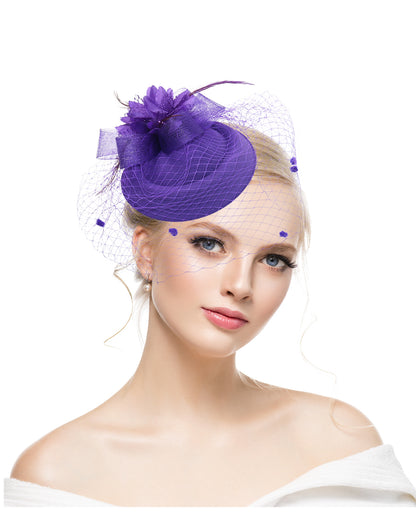 Small hat cheongsam headdress night Shanghai celebrity accessories Republic of China bride hat European and American retro hair accessories