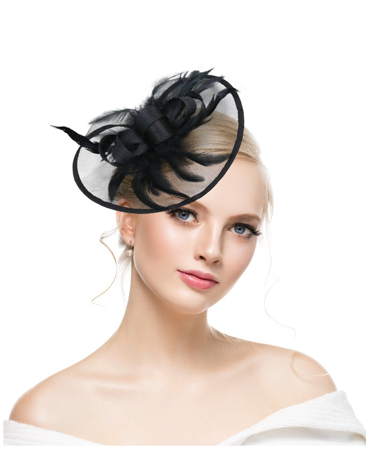 Xiyin Amazon hot selling tea party retro feather mesh head flower Kentucky Derby horse racing festival hair accessories headdress