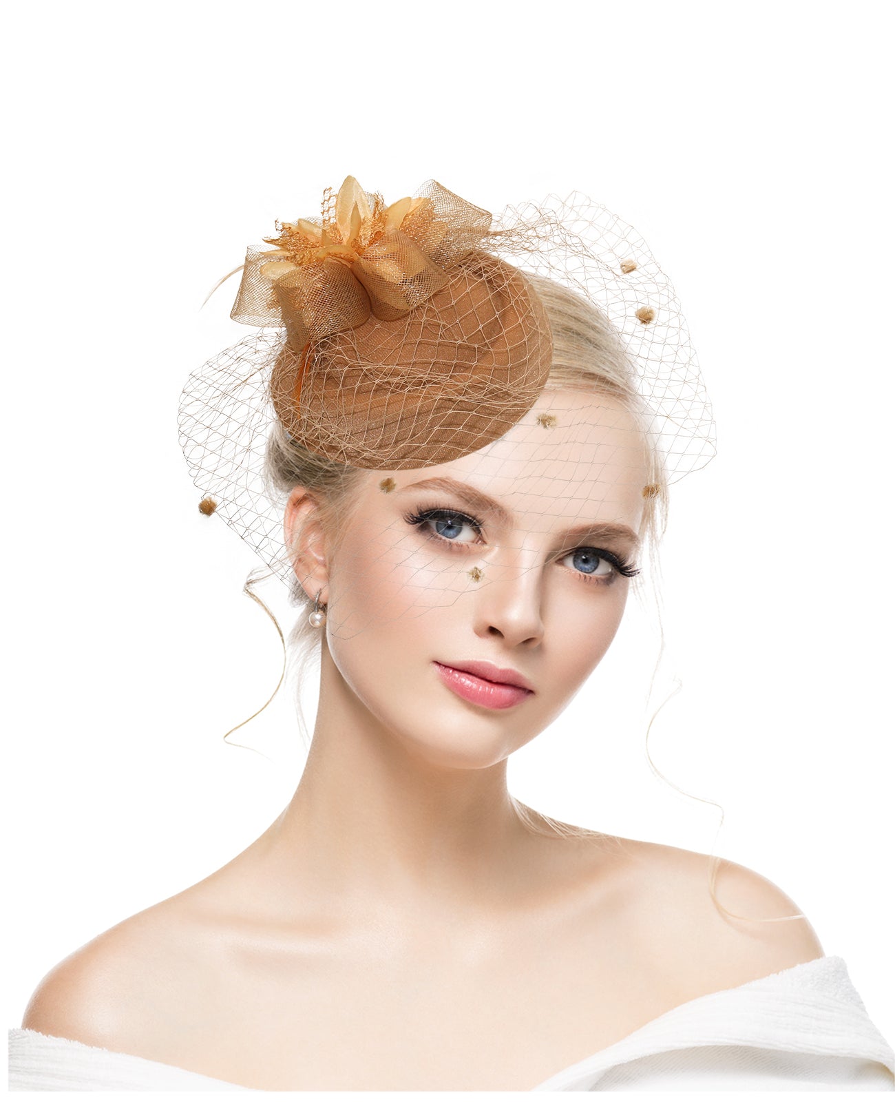 Small hat cheongsam headdress night Shanghai celebrity accessories Republic of China bride hat European and American retro hair accessories