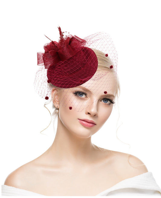 Small hat cheongsam headdress night Shanghai celebrity accessories Republic of China bride hat European and American retro hair accessories
