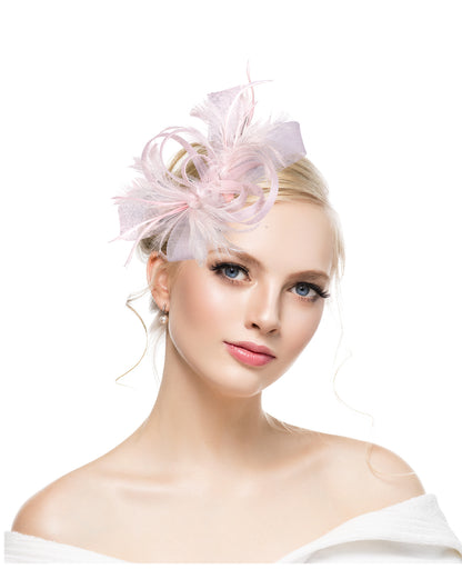 Hot Amazon Feather Headdress Bridal Hair Accessories Net Tulle Headdress Bridal Hat Horse Racing Festival Net Tulle Headdress Hair Accessories