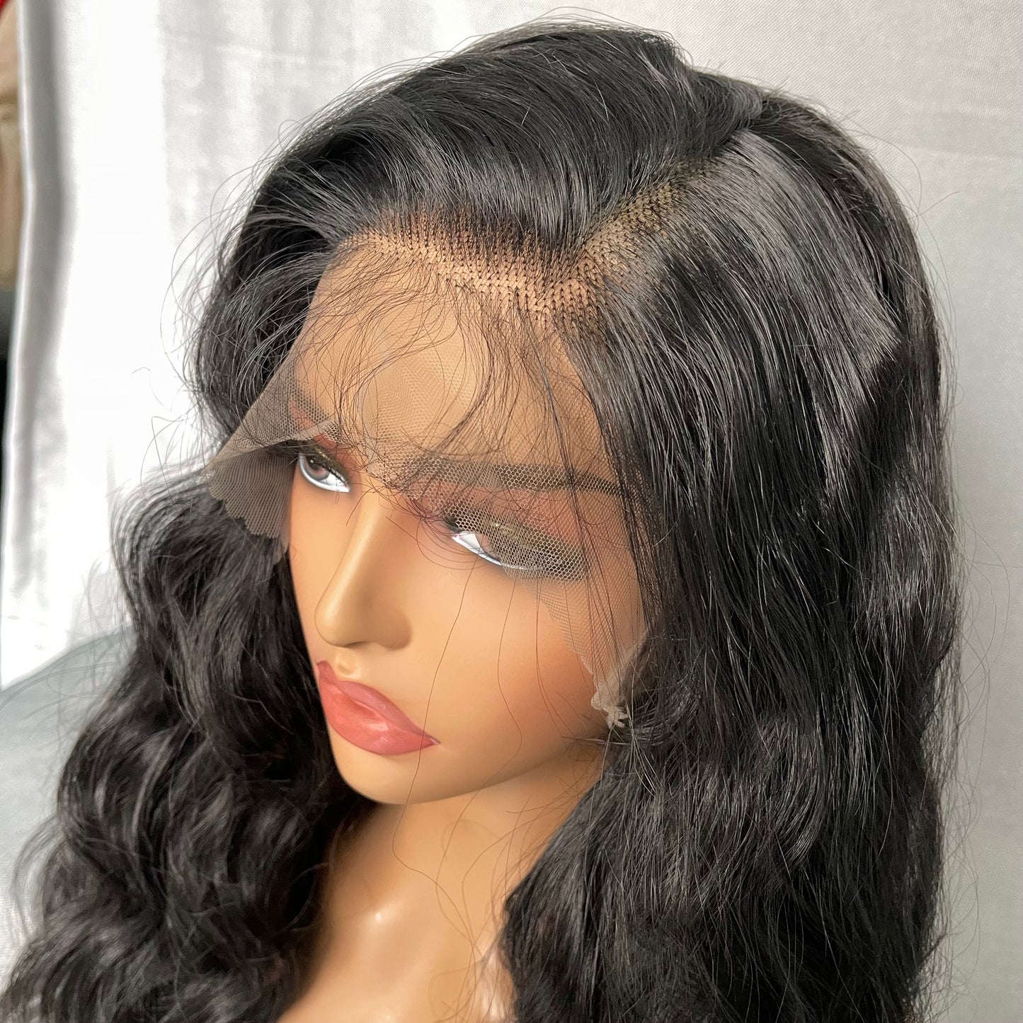 New style middle part big wave long curly hair wig fluffy long hair high temperature silk chemical fiber wig