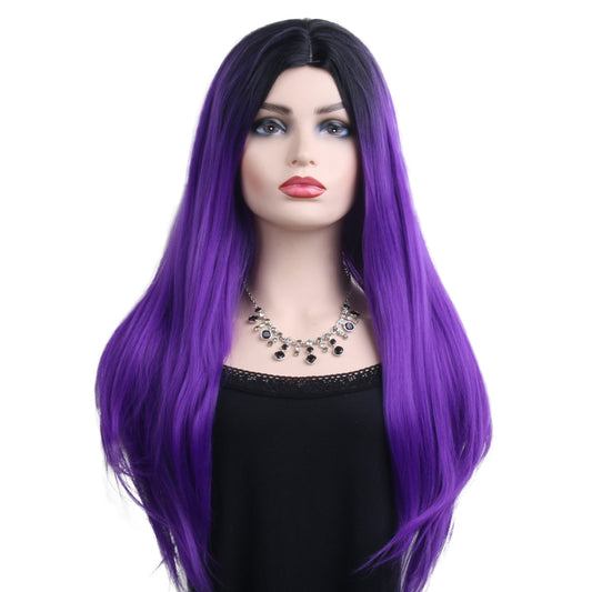 Long Straight Anime Costume Cosplay Wig Party Wig Purple Wigs for Women Girls