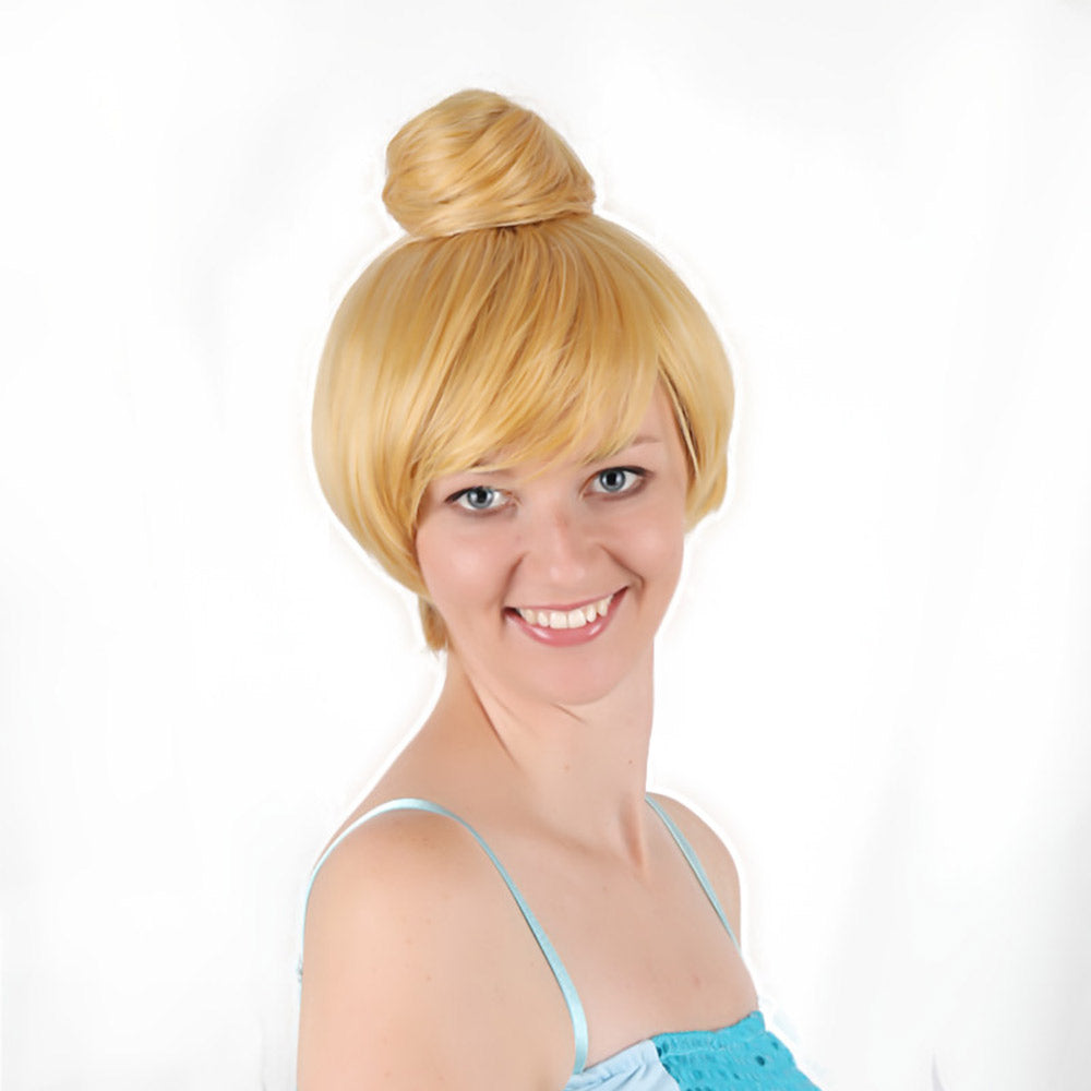 10 Inch Personality Short Meatball Head Kinky Straight Synthetic Fiber Wig For Women Party Wear