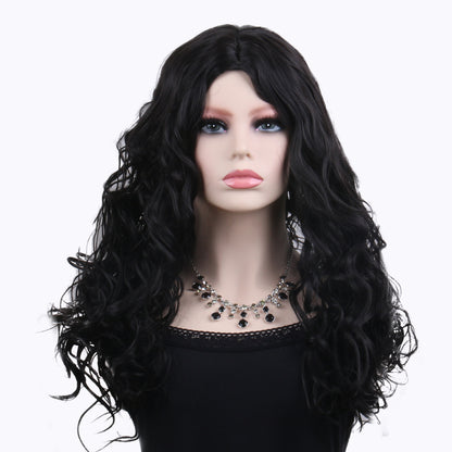 22 Inch Short Beautiful Black Kinky Curly Curtain Bangs Synthetic Wig For Black Women Daily Wear