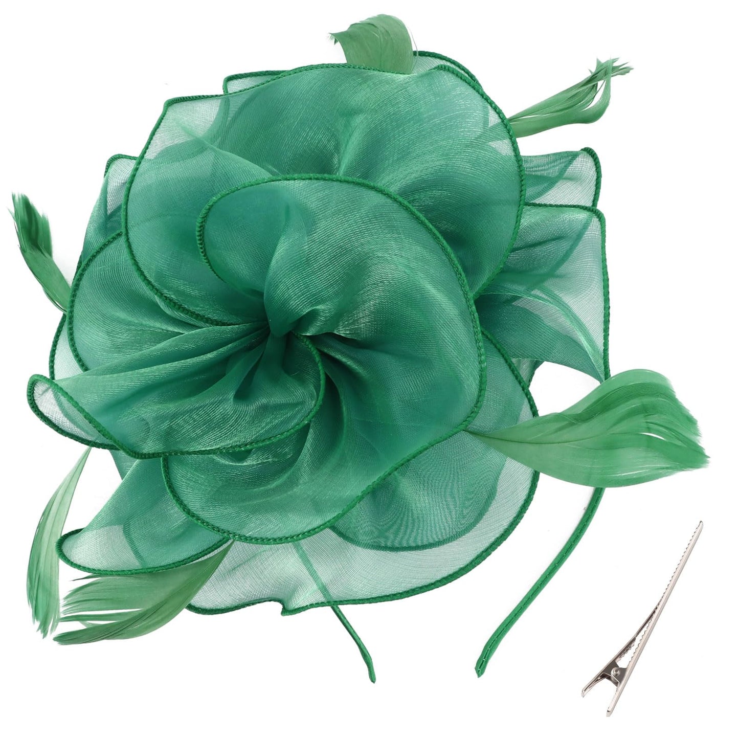 Korean yarn flash headdress Fascinators European and American feather hair accessories dance party cocktail