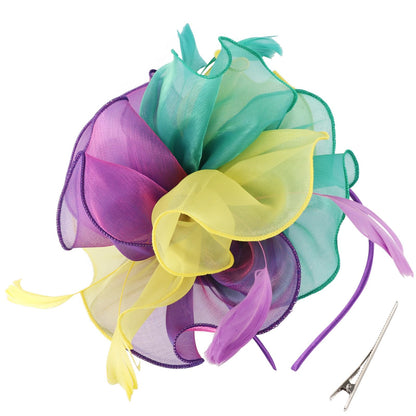 Korean yarn flash headdress Fascinators European and American feather hair accessories dance party cocktail