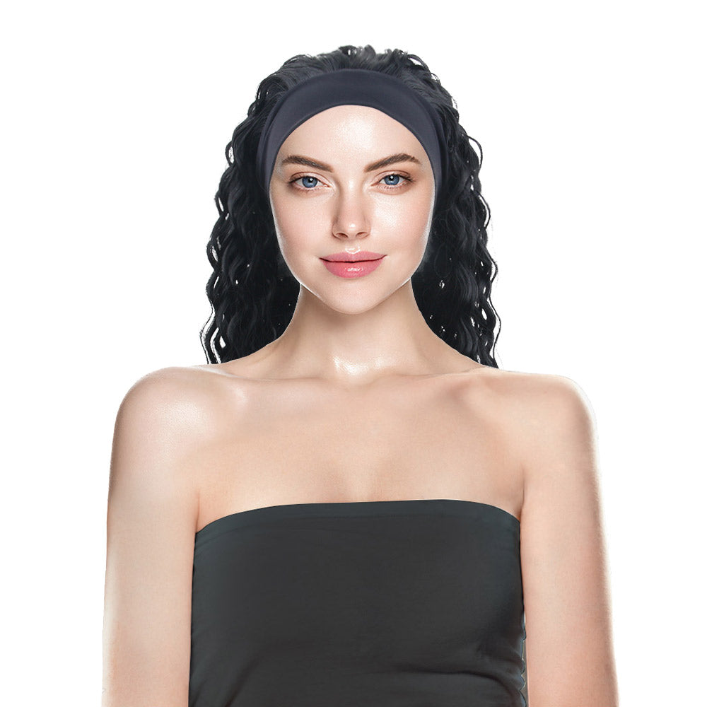 28 Inch Charming Long Natural Black Kinky Curl Synthetic Fiber Wig For Women Party Wear