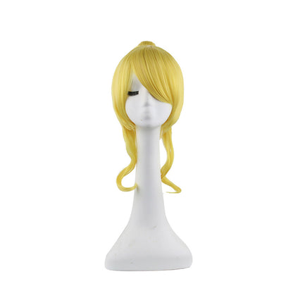 Eri Ayase cosplays anime character with wig