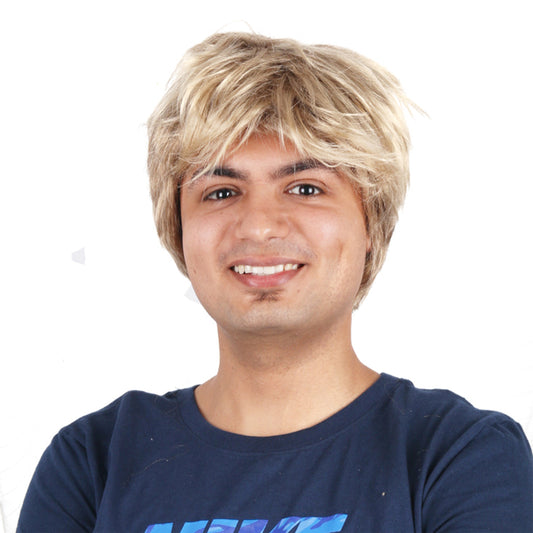 10-inch Handsome Short Straight Hair Men's Wig, Fashion Party Festival Men's Wig, Chemical Fiber Wig