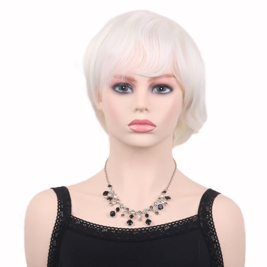 12 Inch Short White Kinky Curly Luvme Glueless Synthetic Wigs Human Hair Pre Plucked For Black Women Human Hair Glueless