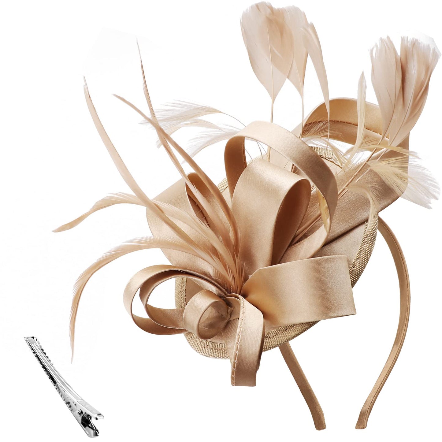 Retro British style bridal head flower mesh headdress celebrity satin small hat