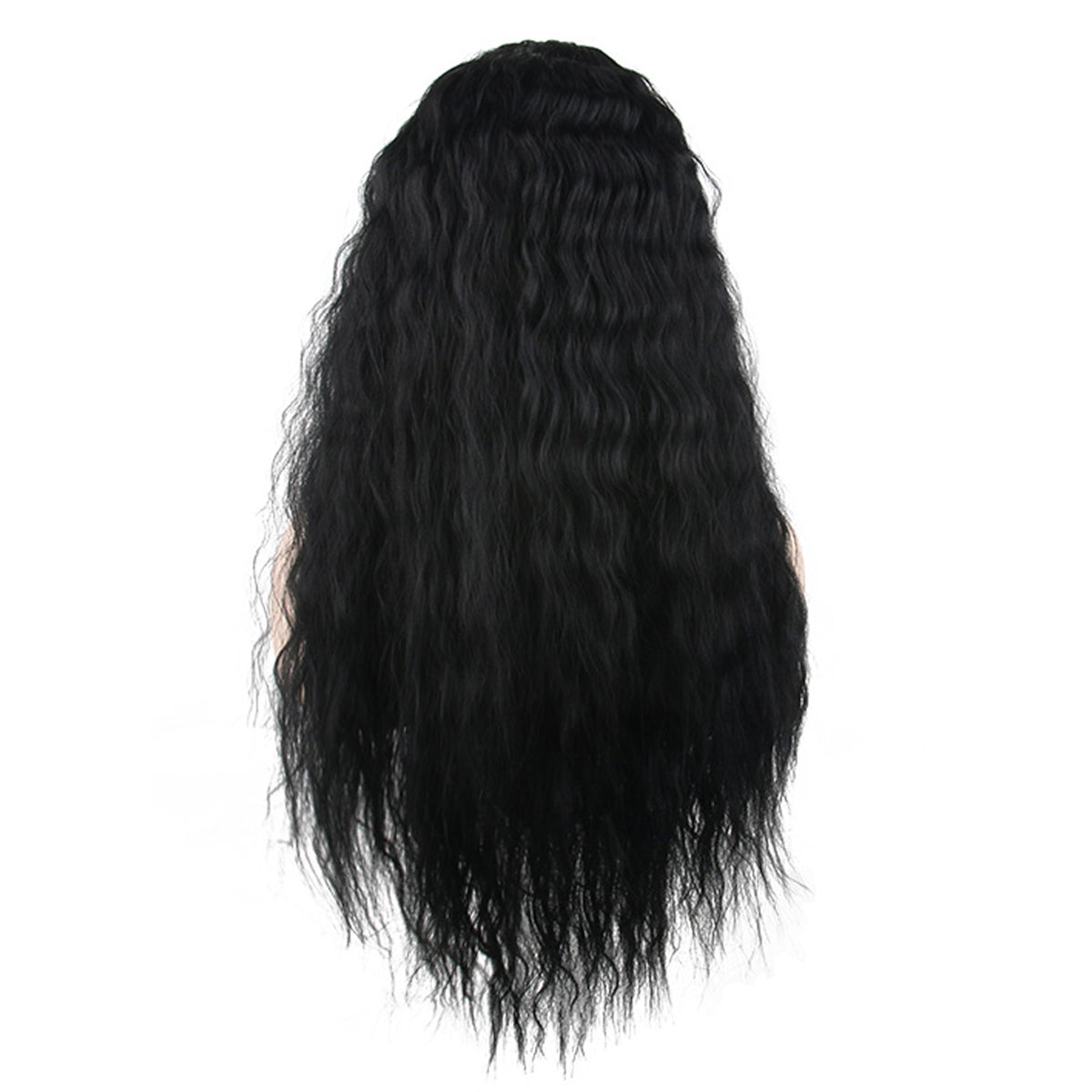 32 inches gradient black long curly hair ladies wig Europe and the United States wig synthetic wig