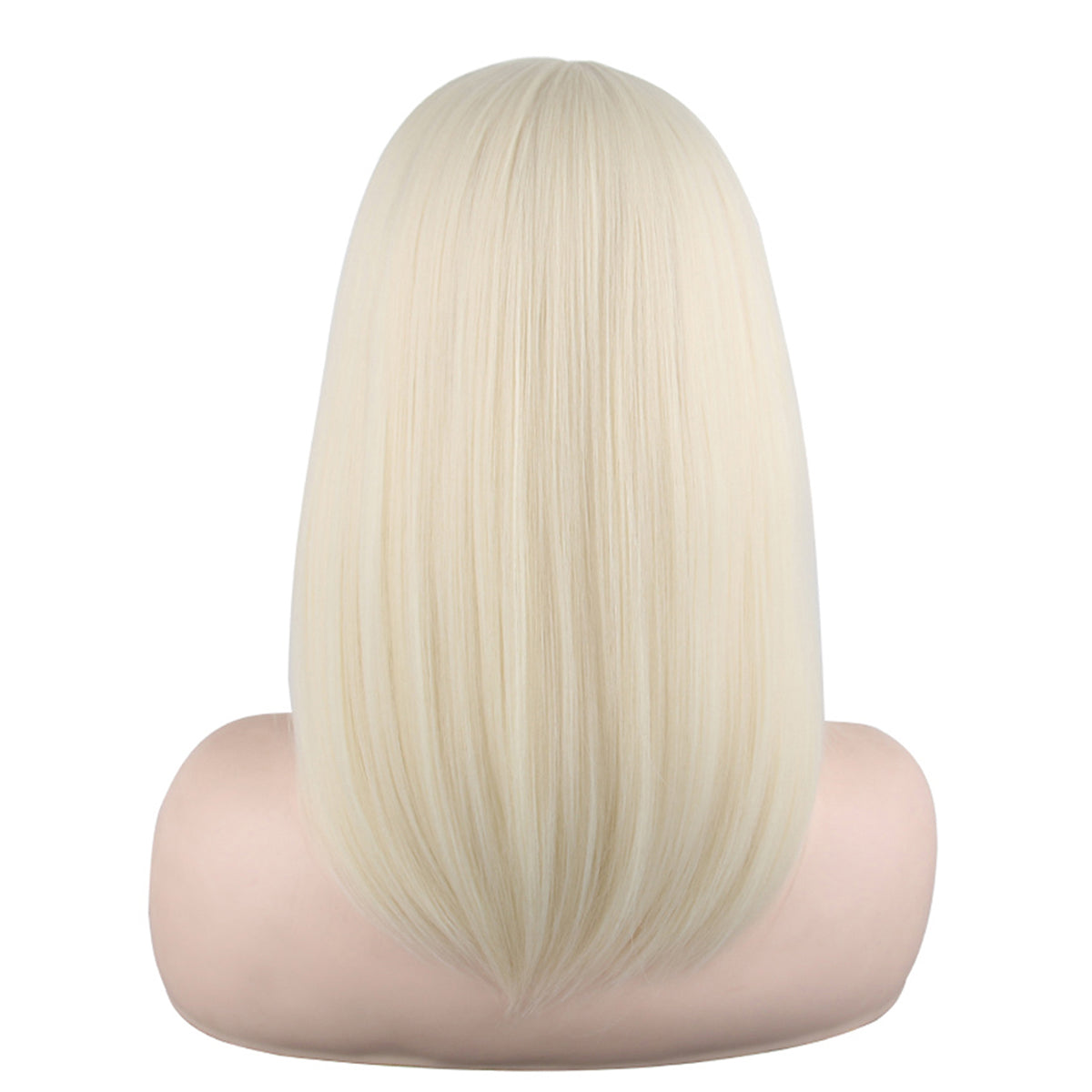 18 inches light blonde medium straight hair ladies wig European and American wig synthetic wig