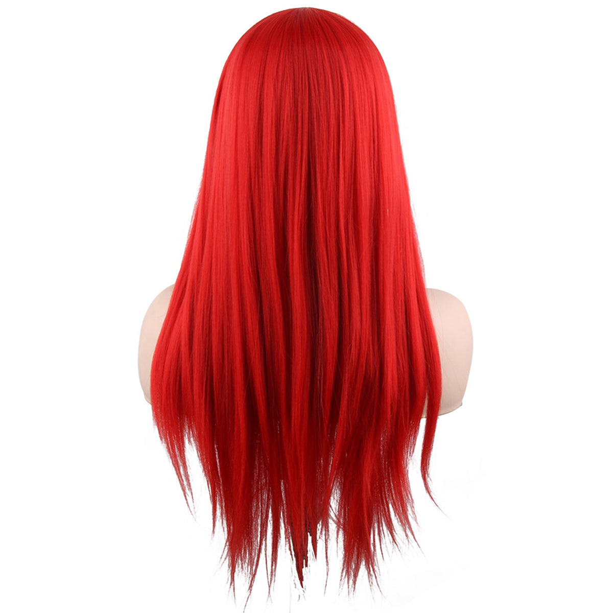 Long Straight Red Wigs for Women Natural Hairline Middle Part Synthetic Wigs for Women Halloween Cosplay Party
