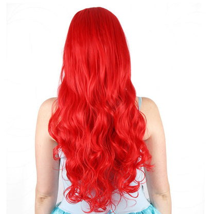 30 Inch Beautiful Long Kinky Curl Red Mermaid Synthetic Fiber Wig For Women Party Wear