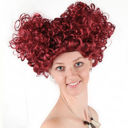 10 Inch Oq Hair Glueless Brown Corn Perm Fluffy Red Wig Dreamland Queen of Hearts Matching Wig