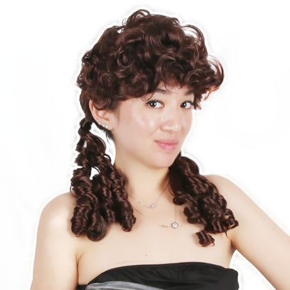18 Inch Brown Double Braid Wig Women's Dress Up Wigs Holiday Party Synthetic Wigs