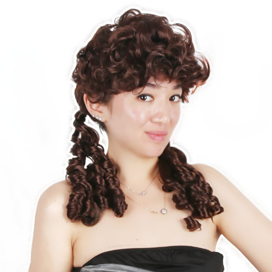 18 Inch Brown Double Braid Wig Women's Dress Up Wigs Holiday Party Synthetic Wigs
