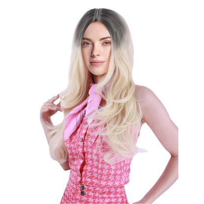 26 Inch Charming Long Loose Wave Ombre Blonde Synthetic Fiber Wig For Women Daily Wear