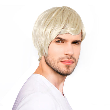 10 Inch Oq Hair Glueless Human Hair Curly Blonde Wig For Daily Party Wig