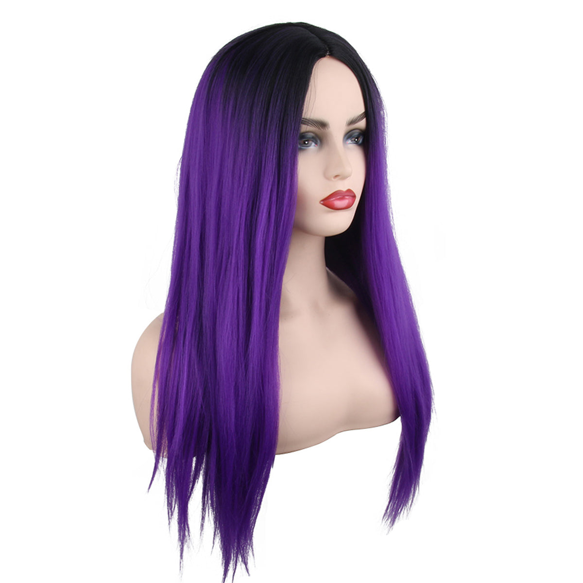 Long Straight Anime Costume Cosplay Wig Party Wig Purple Wigs for Women Girls