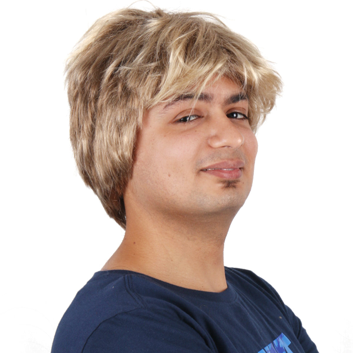 10-inch Handsome Short Straight Hair Men's Wig, Fashion Party Festival Men's Wig, Chemical Fiber Wig