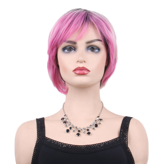 12 Inch Black Pink Gradient Luvme Human Hair Headband Wigs Or Black Women With Swig 40 Oz Tumbler With Handle