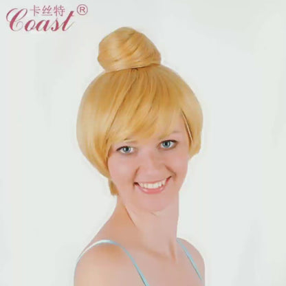 10 Inch Personality Short Meatball Head Kinky Straight Synthetic Fiber Wig For Women Party Wear