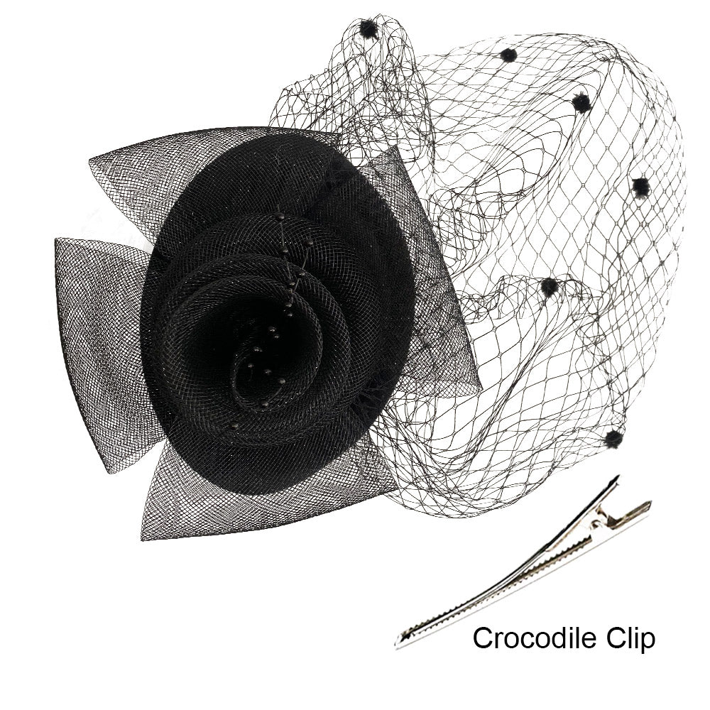 Small hat female headdress celebrity cheongsam accessories Republic of China bride hat veil evening dress hair accessories retro mesh hat